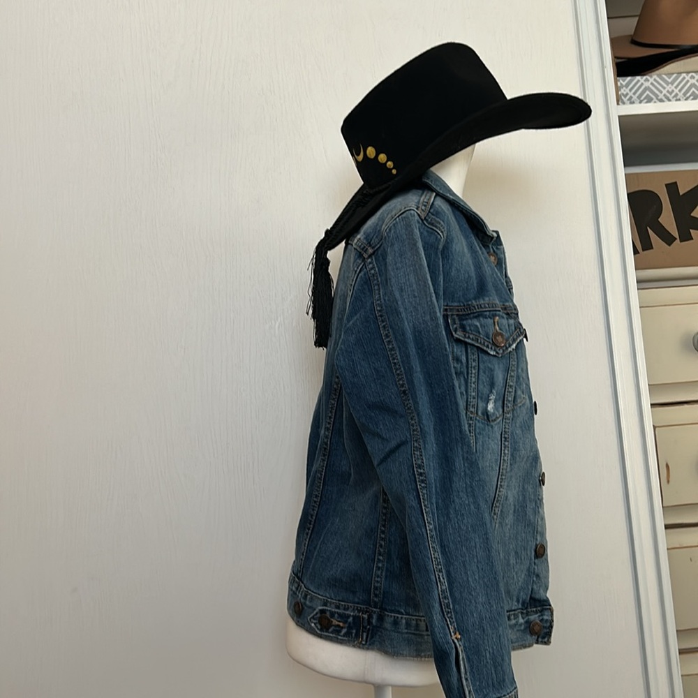 Lucky Brand Blue the tomboy trucker Denim Jacket - Picture 4 of 8